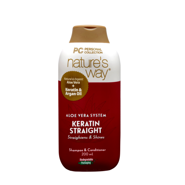 Nature's Way Aloe Vera System Shampoo and Conditioner Keratin Straight