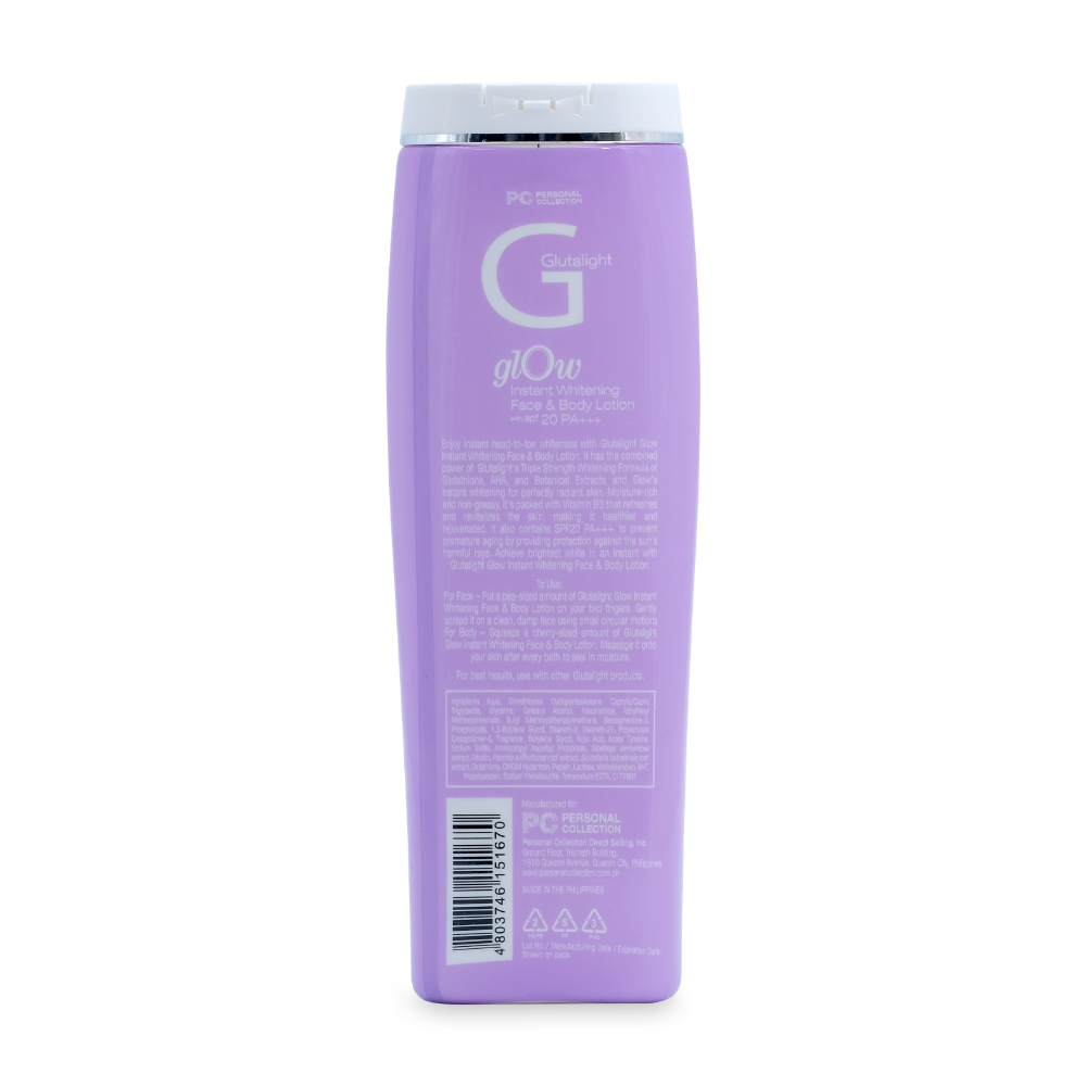 maximum dose of glutathione iv Glutalight Glow Instant Whitening Face & Body Lotion